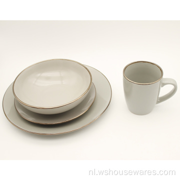 Westerse moderne stijl keramische servies kleur glazuur diner